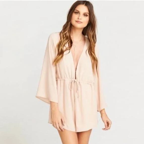 Show Me Your MuMu Pants - Show Me Your Mumu Roxy Romper Blush Pink Barbiecore XS
